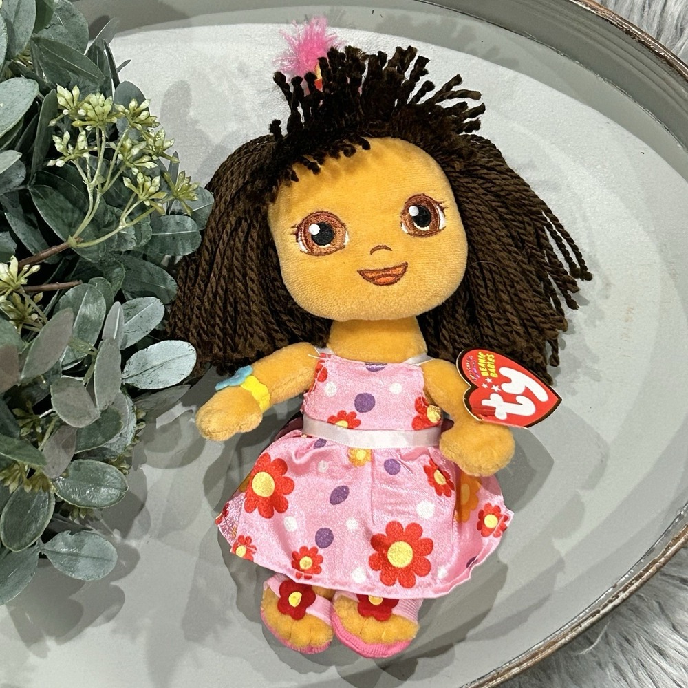 Ty Beanie Baby - DORA (HAPPY BIRTHDAY) 7 inch‎ NEW Stuffed Toy